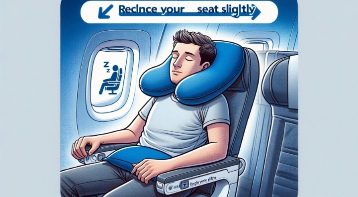 Recline your seat slightly