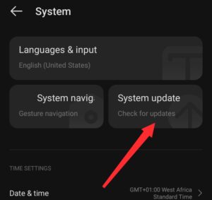 Mobile phone system update 